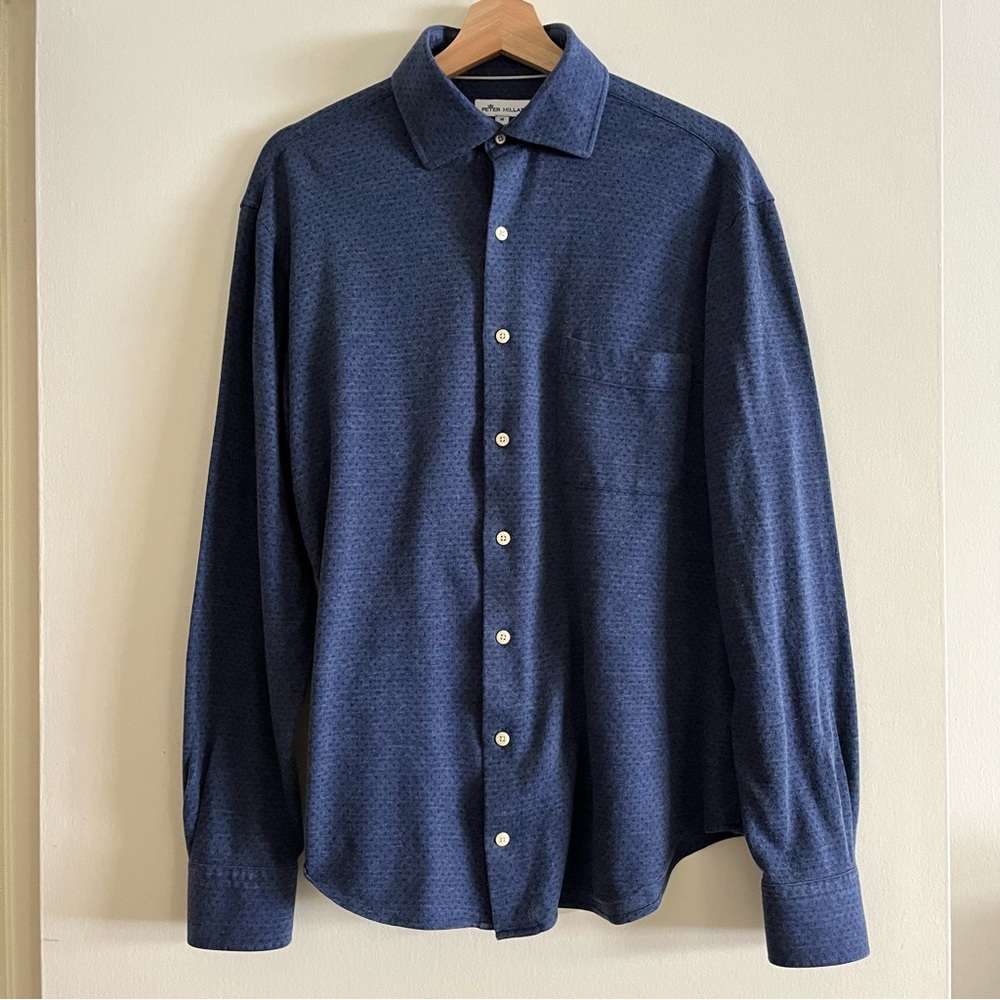 Peter Millar 100% Cotton Collared Button Down Long Sleeve — Size Medium